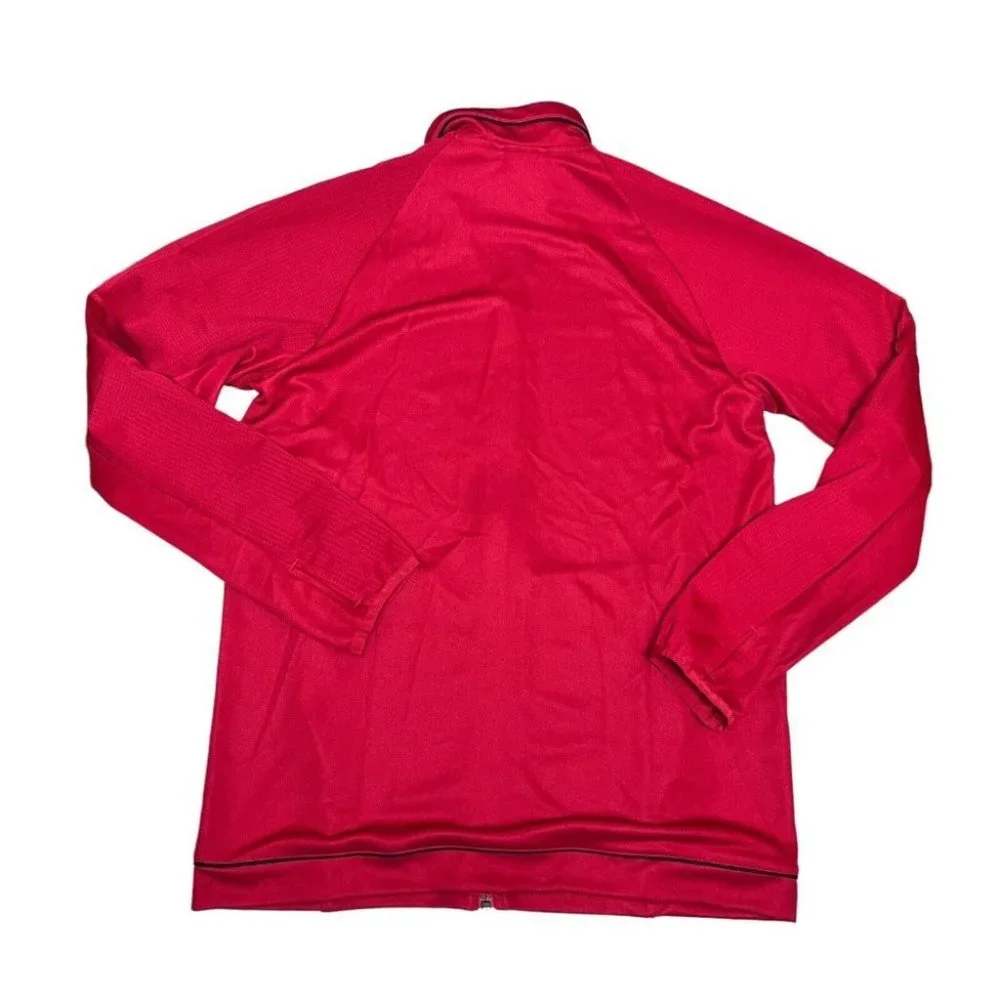 Adidas Trio 17 Full Zip Training‎ Jacket White Mock Neck BQ8196 Thumbhole